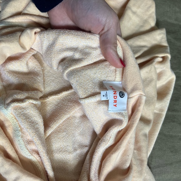 Sundry - pop orange sweatpants with drawstring! Size small - Picture 5 of 5